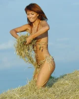 Outdoor Girls in Nature - 59-0059-irisha-in-hay