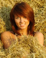 Outdoor Girls in Nature - 75-0075-irisha-in-hay